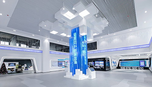 江苏宿迁跨境电商展厅设计与施工案例
